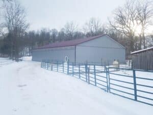 60x96x14 riding arena_West Bloomfield, NY_Keuka Valley Builders, LLC